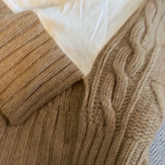 Pilcro and The Letterpress  | Anthropologie Brown Wool V Neck Pullover Sweater - Picture 4 of 5